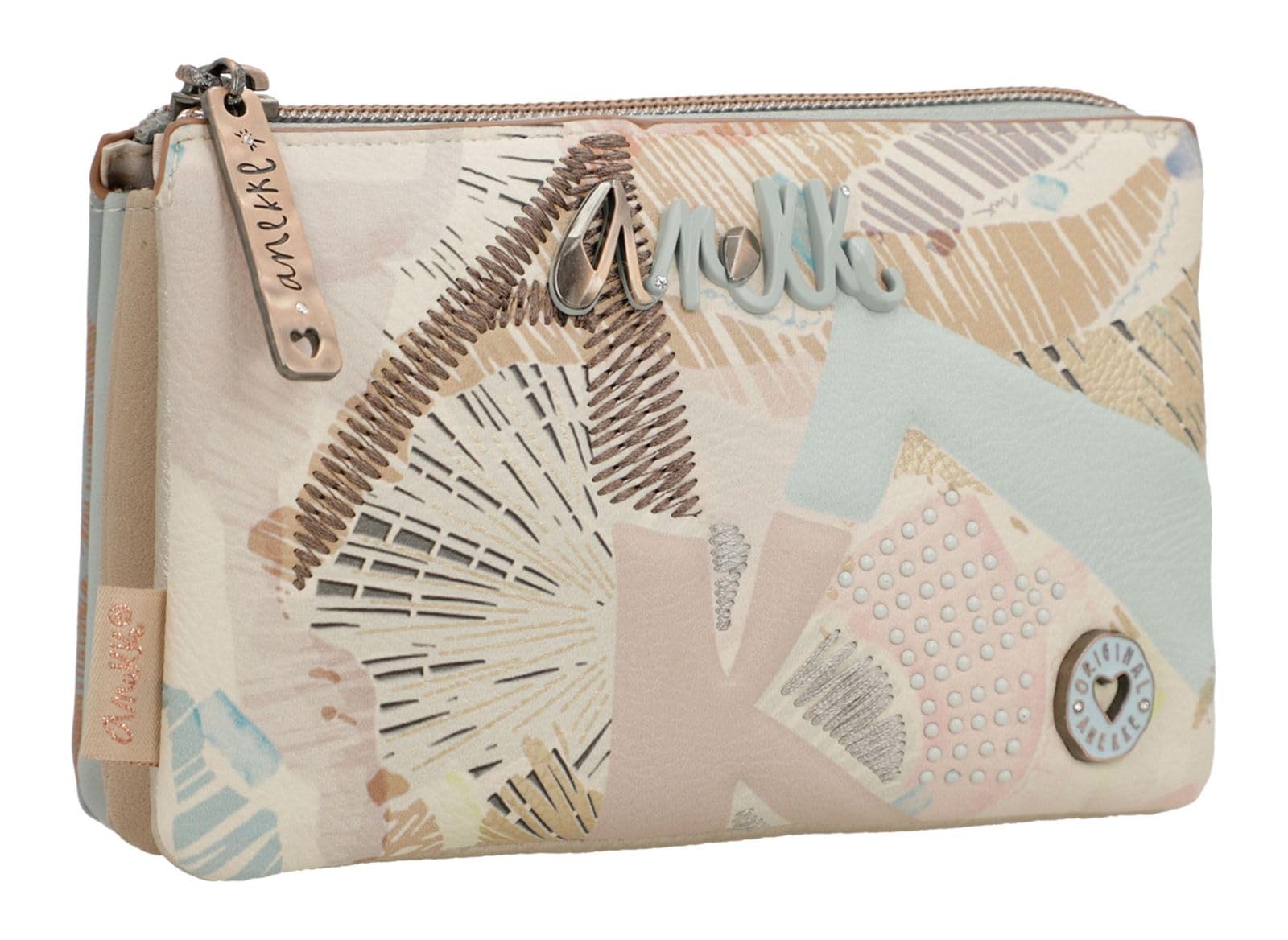Anekke - Monedero de Mujer - Monedero con Cierre de Cremallera - 3 Compartimentos - Accesorios y Complementos Mujer - 14x9x4 cm