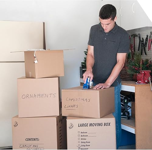 Miniatura 5 de Cinta de embalar de alto rendimiento con dispensador Duck, Transparente Paquete de 4