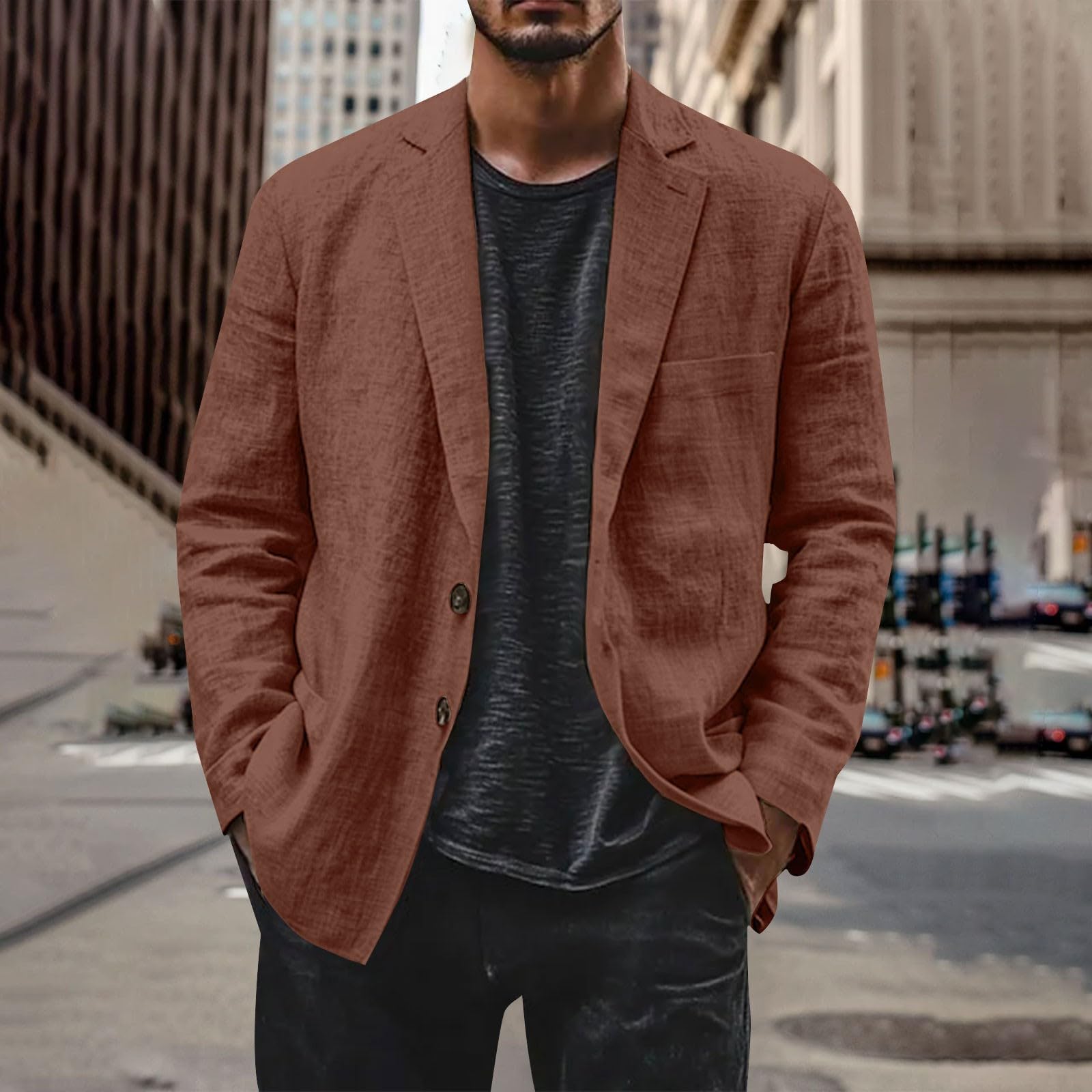Veste Costume Homme Coton Veste De Sport Homme Cardigan À Manches Longues Couleur Unie Cardigan Décontracté Confort Blouson Léger Chic Vêtements D'Extérieur Fluide
