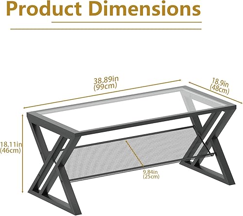 Miniatura 65 de Mesa de Centro para Sala de Estar Mesa Central Blanca, Mesa de Té Rectangular Simple y Moderna de Mármol Sintético con Marco de Metal Dorado Mármol