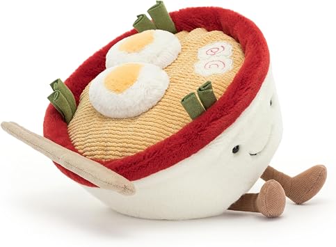 Jellycat Amuseables Ramen Stuffed Toy, 6.5 inches - Food Plush - Fun Gift Idea