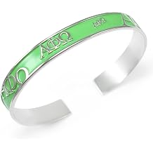Alpha Phi Omega Bangle Cuff Bracelet Green