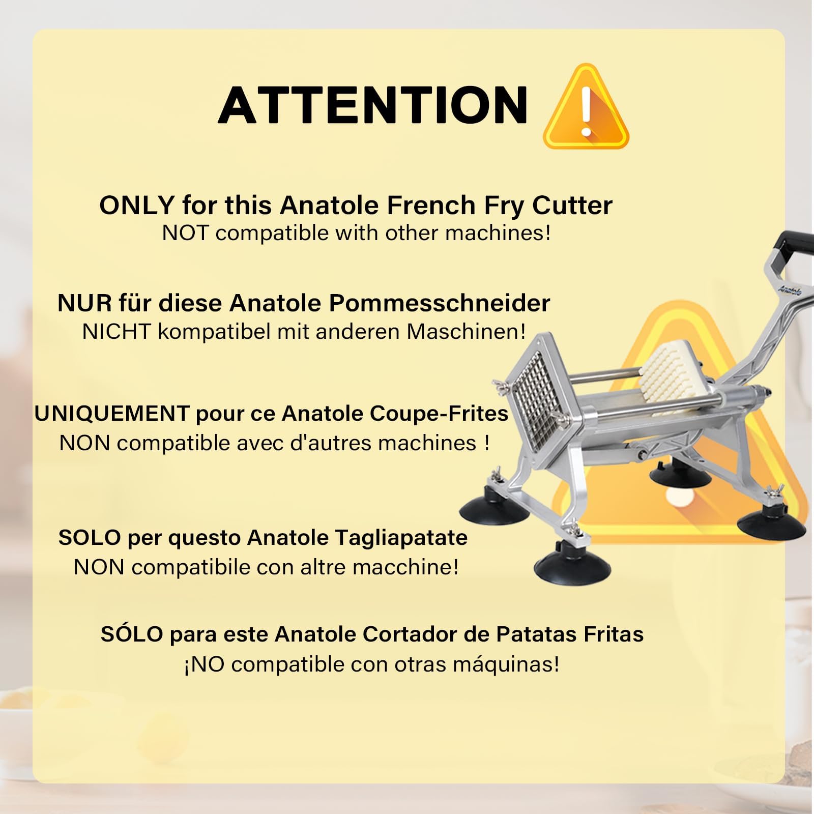 Anatole Ventose per Tagliapatate per Patate Fritte (Set di 4)