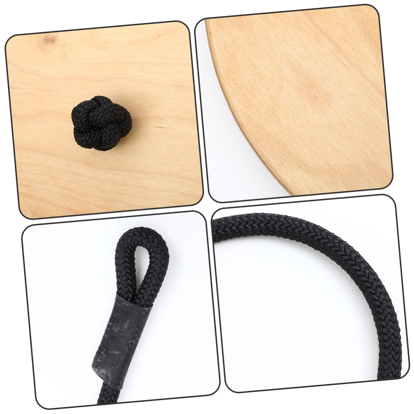 Kisangel Outdoor High Strength Load Bearing Wooden Disc Swing for Thickened Wood Hanging Seat for Enhanced Comfort and Stability Playrooms Backyards and More