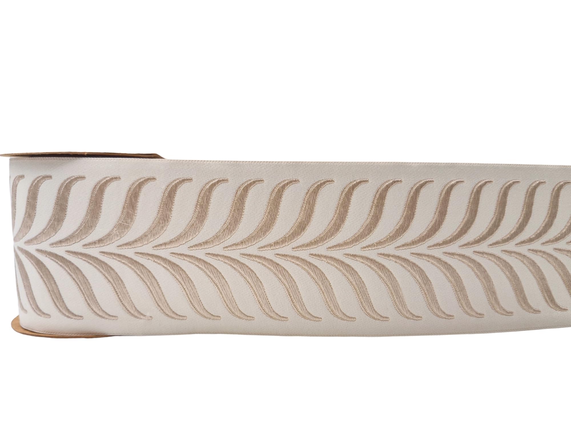 Besticktes Gardinenband, 100 mm – Bordüre für Vorhang, Motiv Botanische Blätter, für Vorhänge, Tapisserie & Nähen, 220-V1
