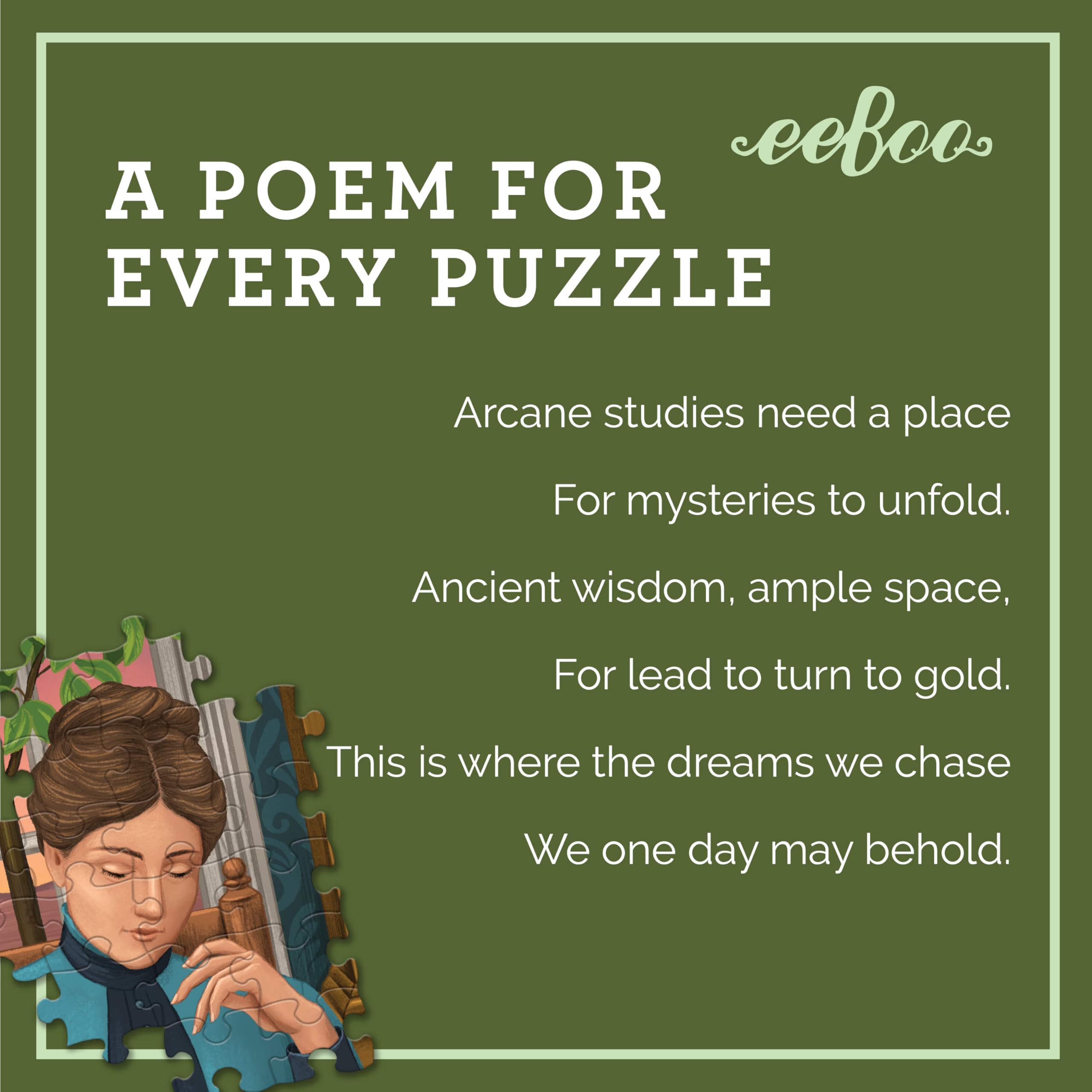 EEBOO - ALCHEMIST'S Library - Puzzle Adulte 1000 pièces - Illustration fascinante sur la librairie du mystérieux alchimiste - PZTAHL