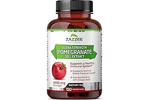 Zazzee Extra Strength Pomegranate 20:1 Extract with Enhanced Bioavailability
