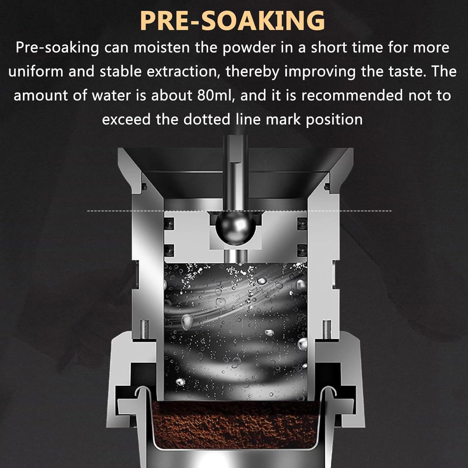Cafetera portátil de prensa manual, máquina de espresso de palanca manual con cuenco para polvo, presión de extracción de 0 a 12 bares, capacidad de 80 ml para el hogar y exteriores