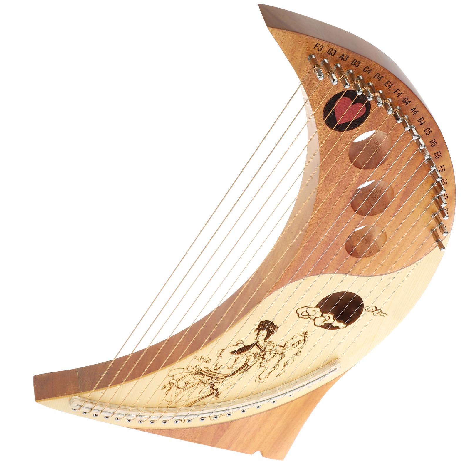 ULTECHNOVO Arpa a Corde in Abete Lira Strumento Musicale Legno Corde di Ricambio per Ragazzo Ragazza e Ragazzi