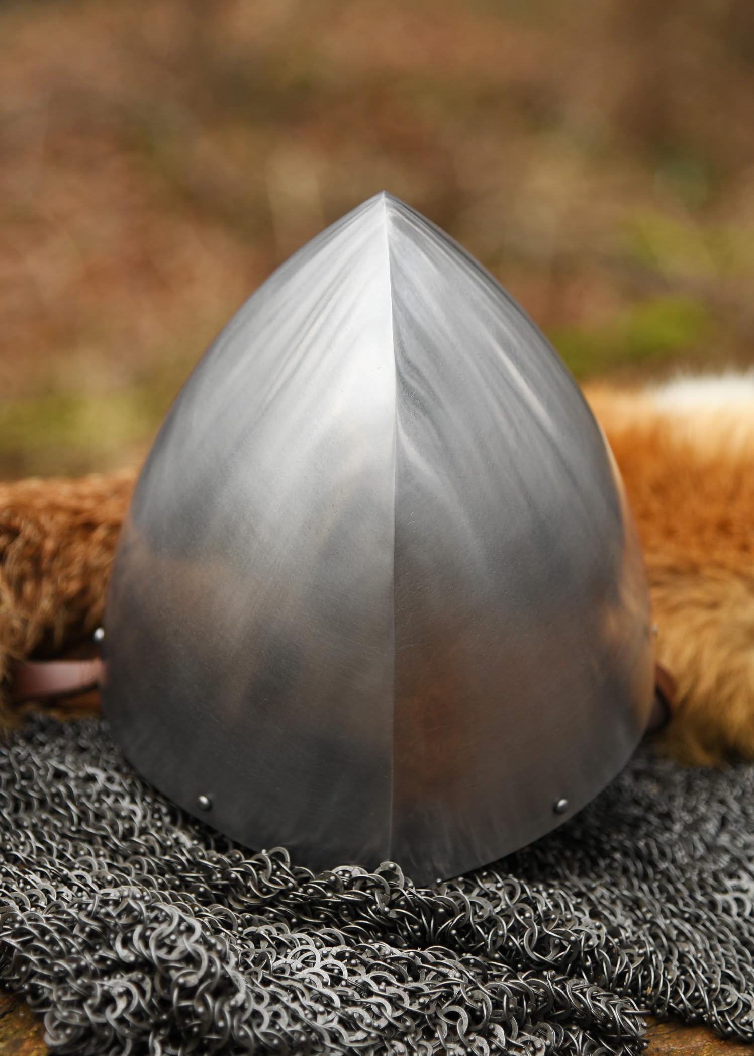 Battle-Merchant Normannenhelm St. Wencelas, 1 mm Stahl, Nasalhelm