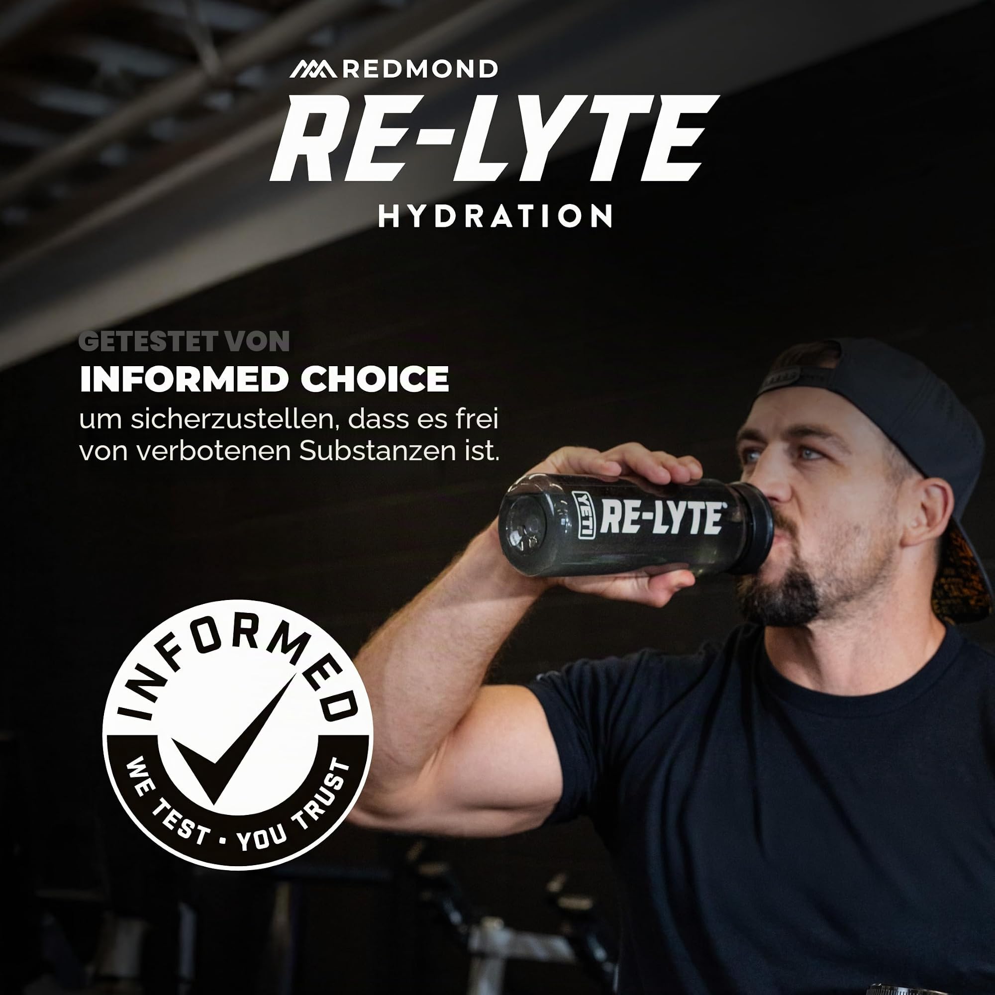 REDMOND Re-Lyte HYDRATION Drink Mix PINA COLADA, 381g Dose - Elektrolytepulver, zuckerfrei, mit echtem Real Salt, Elektrolyte, über 60 wichtige Mineralstoffe & Spurenelemente | Hydraion Pulver