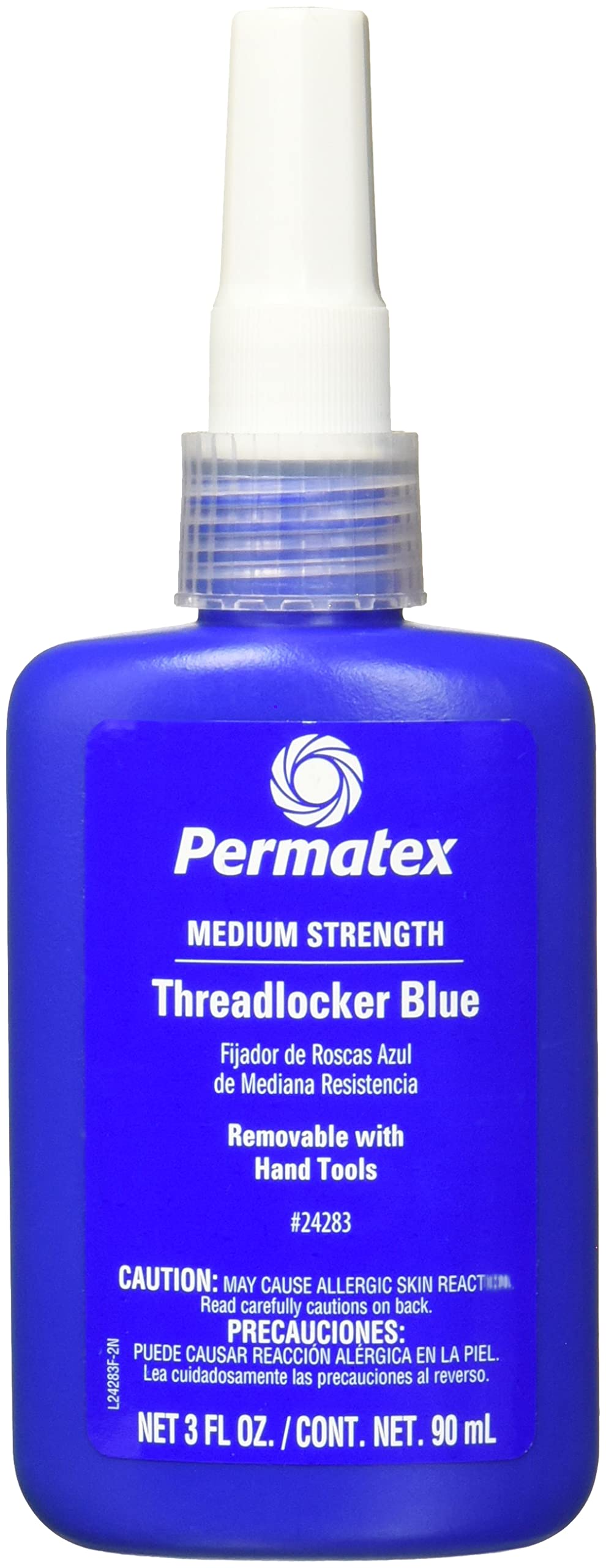 Permatex 24283-6PK Threadlocker Blue Medium Strength,Thread Lock & Screw Glue for Bolts Nuts & Fasteners to Prevent Loosening & Corrosion, Removable w/ Hand Tools, 90 ml Pack of 6
