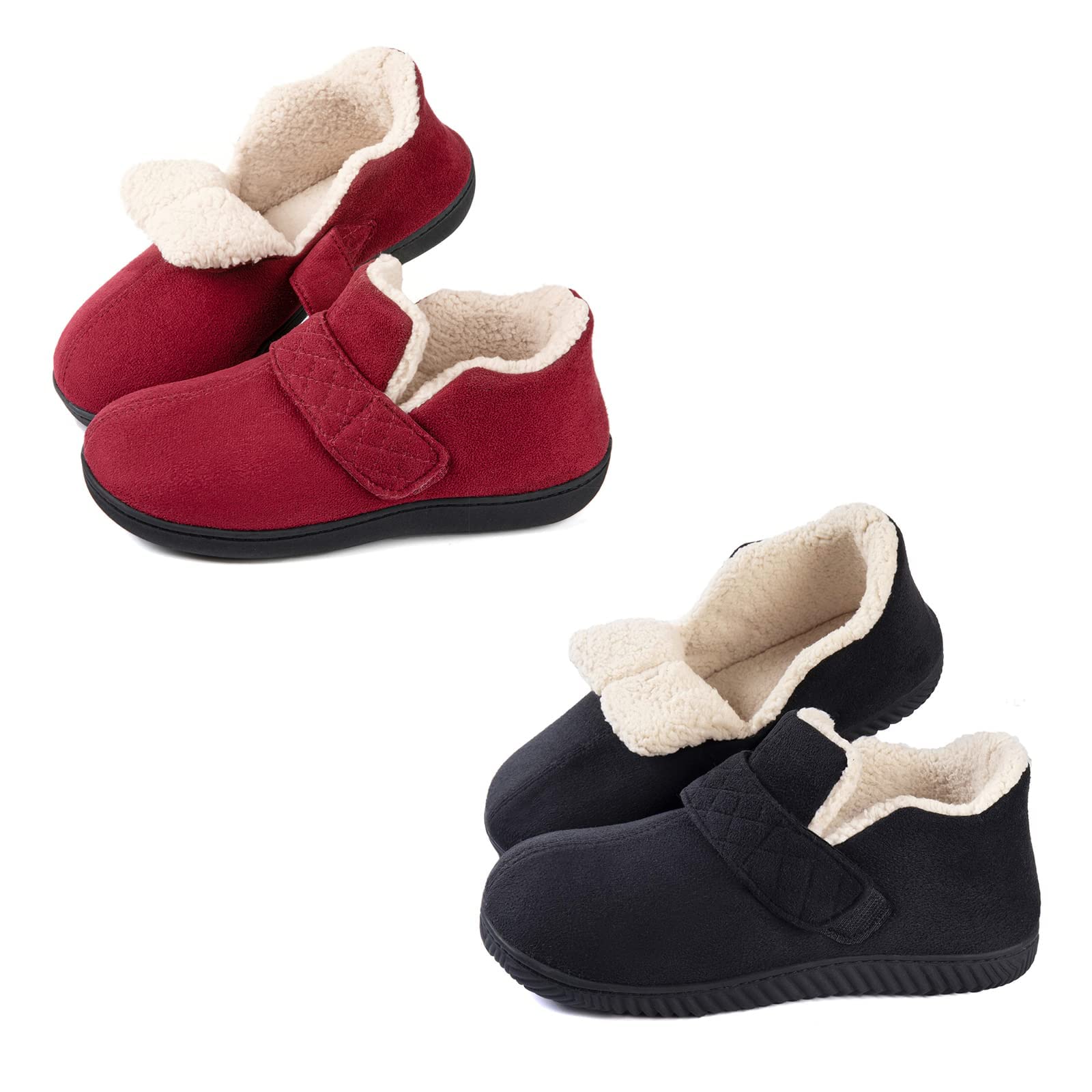 ZizorSet of 2 Pairs Couple Adjustable Slipper (Men Size 11/ Women Size 9)