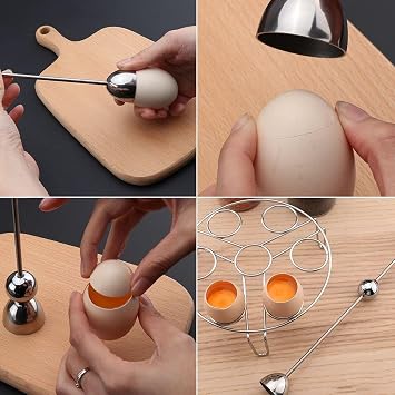 Egg Cracker Tool,Egg Topper, Egg Cutter,Egg Shell Remover,Matching Stainless Steel Egg Cutter Tool,Good in the Kitchen