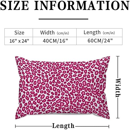 Vista 360 de Funda de cojín con estampado de guepardo rosa intenso, cojín cuadrado con estampado de animales fucsia, funda de almohada decorativa para el hogar
