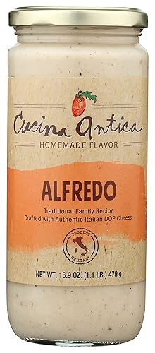 Cucina Antica Alfredo Salsa sin gluten, apta para dieta cetogénica, 16 onzas (paquete de 6)