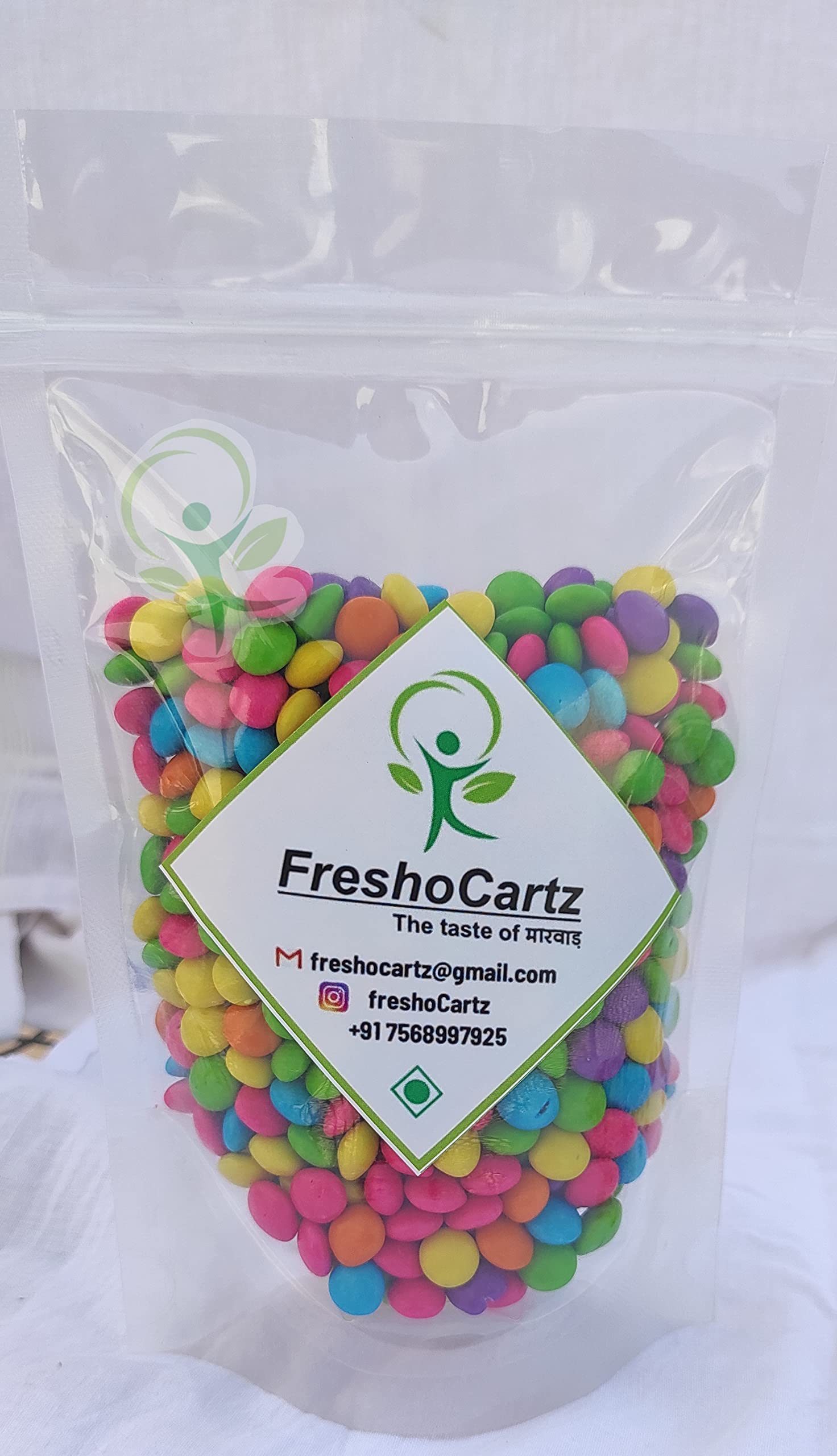 FreshoCartz Gems Chocolate Buttons | Chocolate Munchies | Chocolate Truffles | Choclate Balls | Colourful Chocolates (400gm)