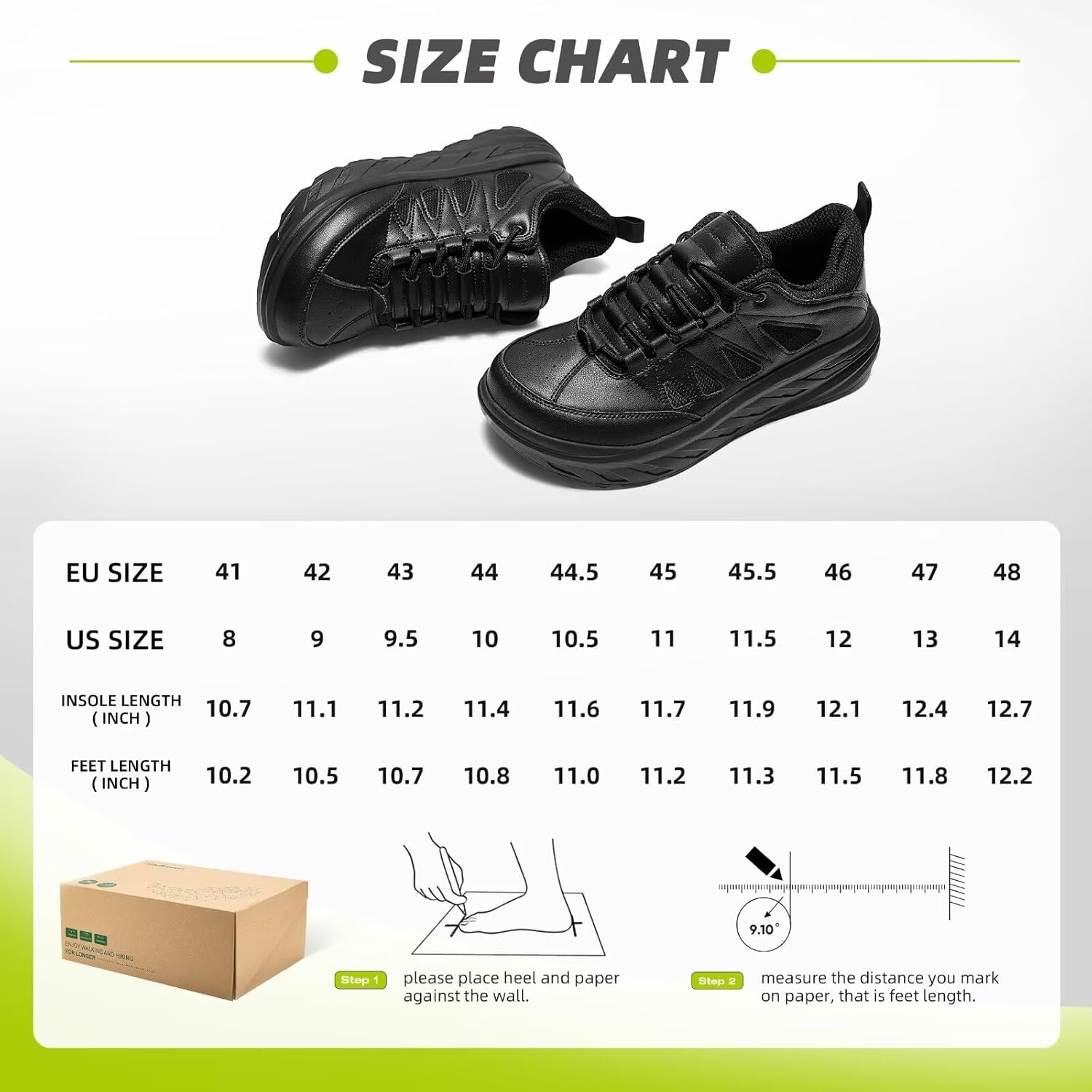 Men's Orthopedic Wide Leather Dress Shoes: Diabetic Arch Support Plantar Fasciitis Comfortable Casual Walking Shoes, Orthotic Flat Feet Work Tennis Sneakers for Swollen Feet and Heel Pain Relief - Image 9