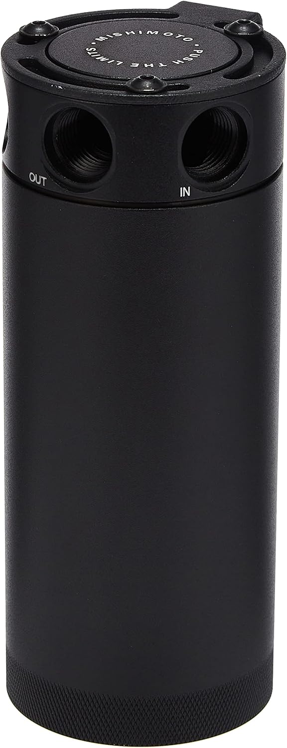 Mishimoto MMBCC-CBTHR-XLBK XL Compact Baffled Oil Catch Can, 3-Port