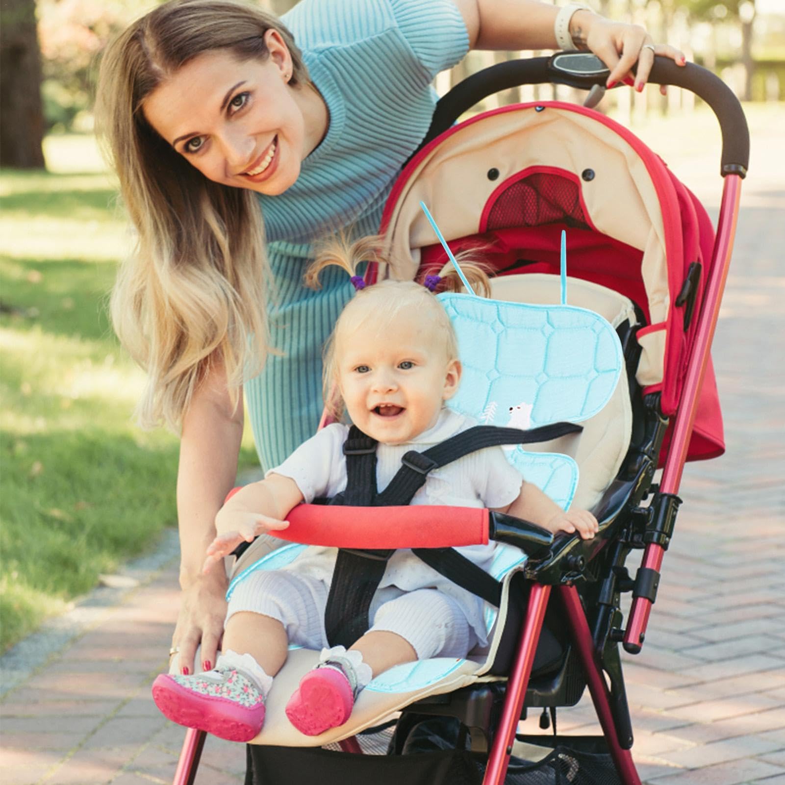 Autositz Kühlkissen für Babys - Kinderwagen Kühlmatte, Atmungsaktive Sommersitzeinlage | 200g kühlt und schützt den Sitz vor Flecken, Sitz für Kinderwagen, Bugg'y und Kindersitz, Eiskühlmatte