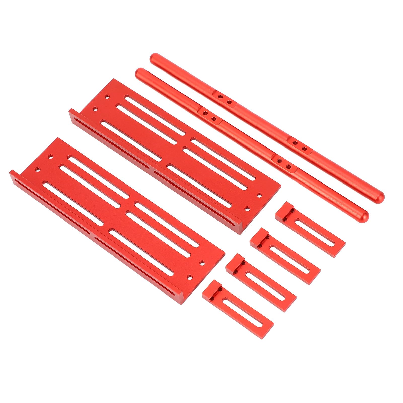 CHEOTIME 1/10 RC Crawler Pedal Side Boards,2PCS Steps Plate Rock Sliders Running Boards Foot Plate for for SCX10 1/8 1/10 Crawler Chassis Parts (Red) - Image 2