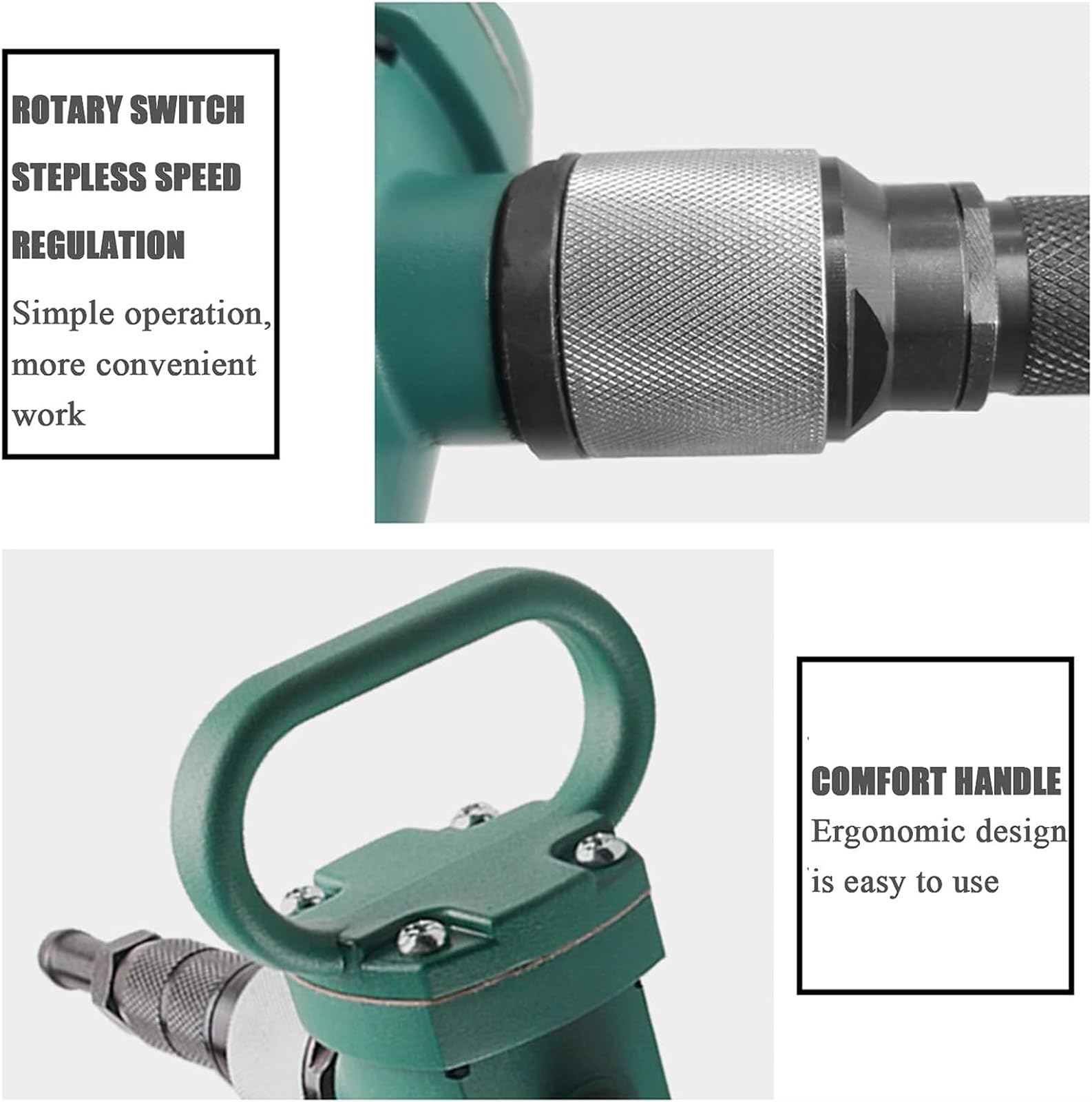 Miscelatore Pneumatico per Vernici, agitatore ad Aria, Diametro della girante 11 cm, Regolazione Continua della velocità, per Vernici e inchiostri liquidi viscosi.