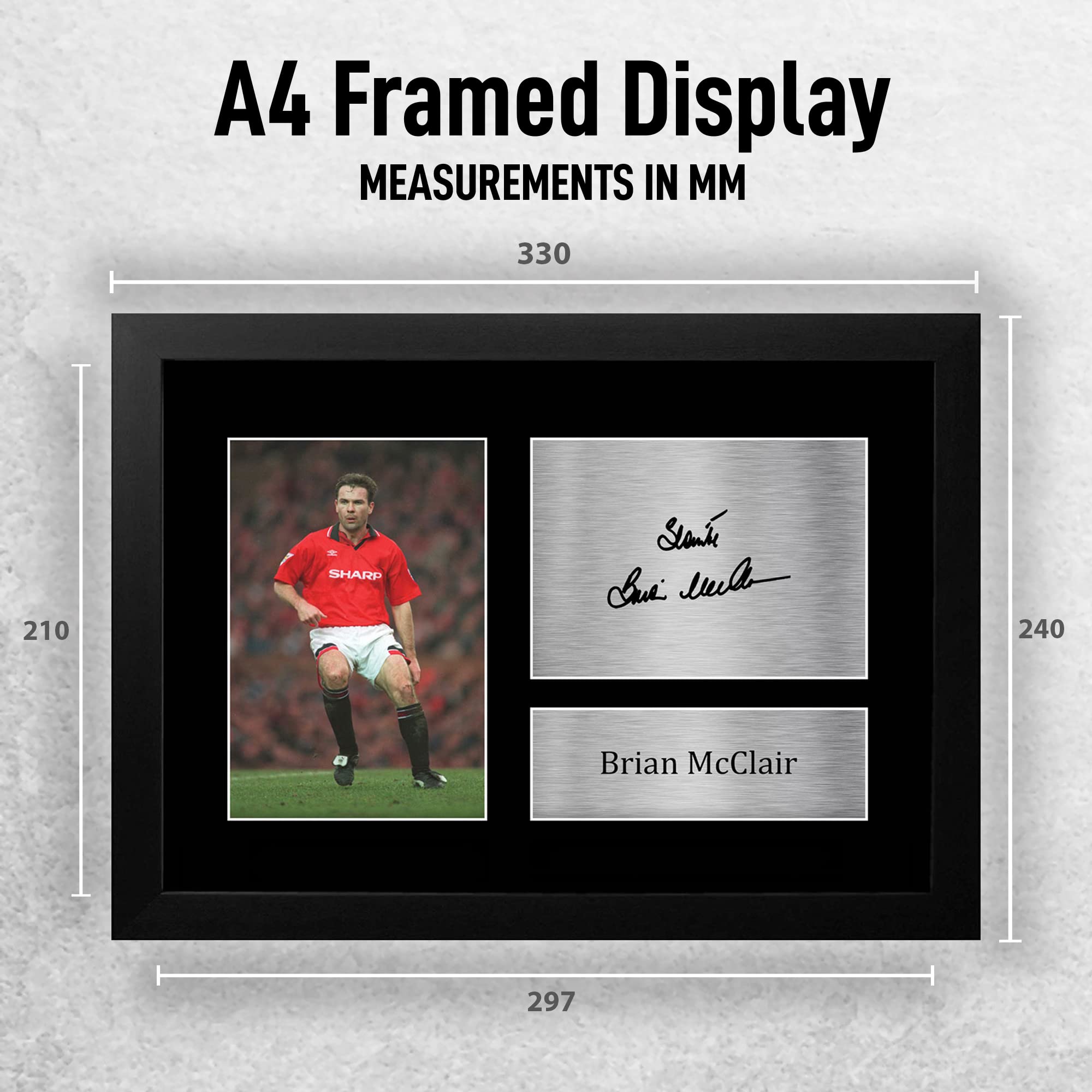 HWC Trading FR A4 Brian McClair Gifts Printed Signed Autograph Picture for Football Fans and Supporters - A4 Framed - Image 2