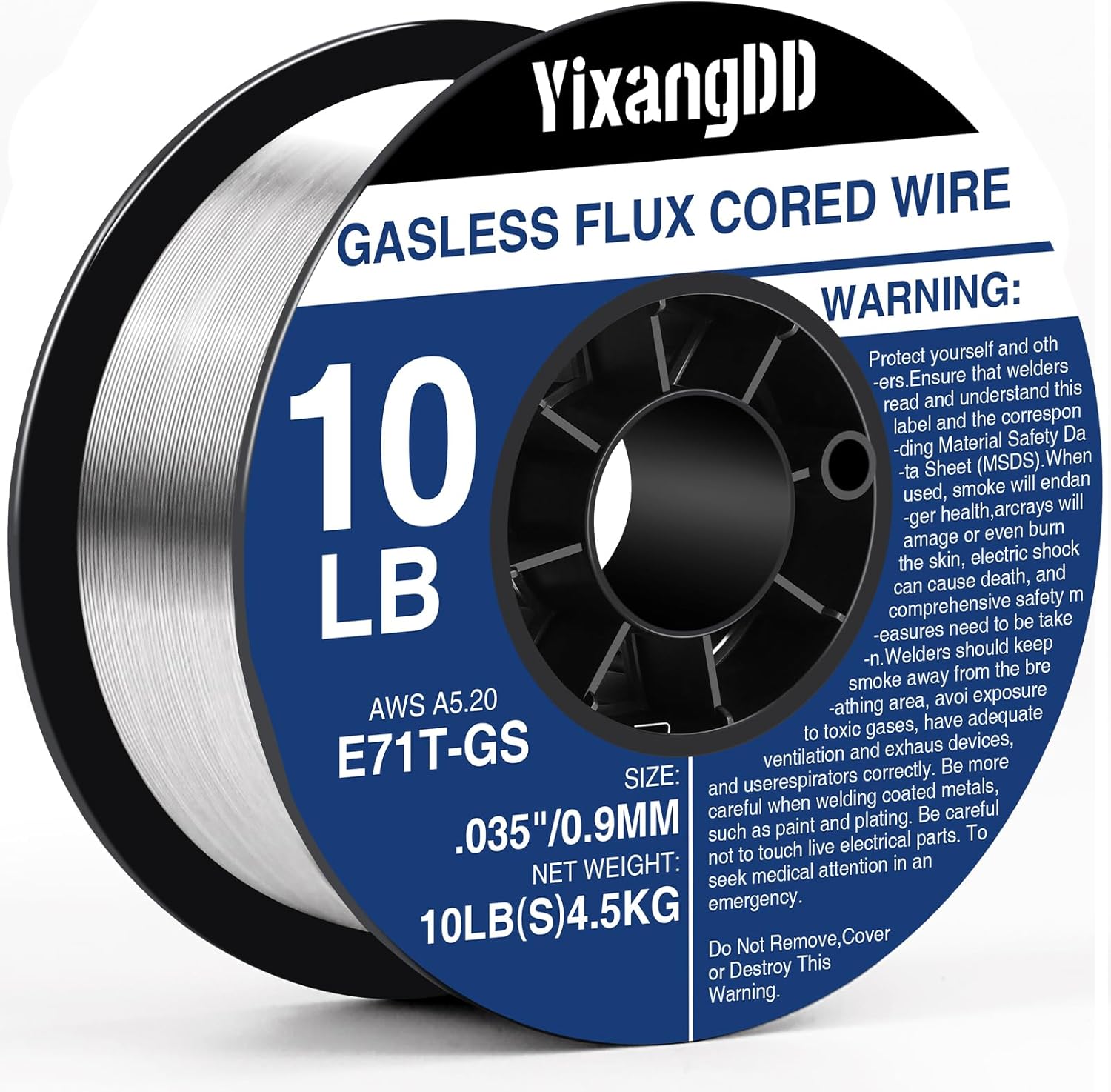 1 Pack 035 Flux Core Welding Wire, E71T-GS Gasless Mild Carbon Steel Mig Welding Wire, 10-Pound Spool Flux Core Wire Compatible with Most Welder