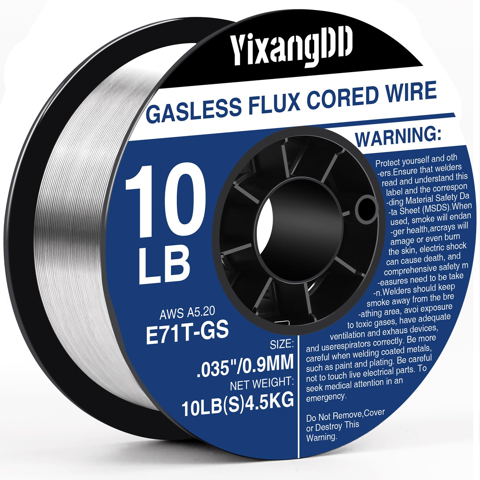 Photo 1 of 1 Pack 035 Flux Core Welding Wire, E71T-GS Gasless Mild Carbon Steel Mig Welding Wire, 10-Pound Spool Flux Core Wire Compatible with Most Welder