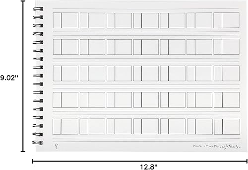 Miniatura 8 de HG Art Concepts Painters - Agenda de colores  9 x 12 pulgadas, 140 libras, libro de muestras de color sin ácidos con 10 páginas para acuarela y