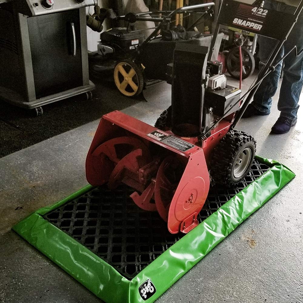 PIG Snow Blower Mat with Raised Lip for Garage | 30" W x 56" L x 4" H | PM50733 — Amazon image 3