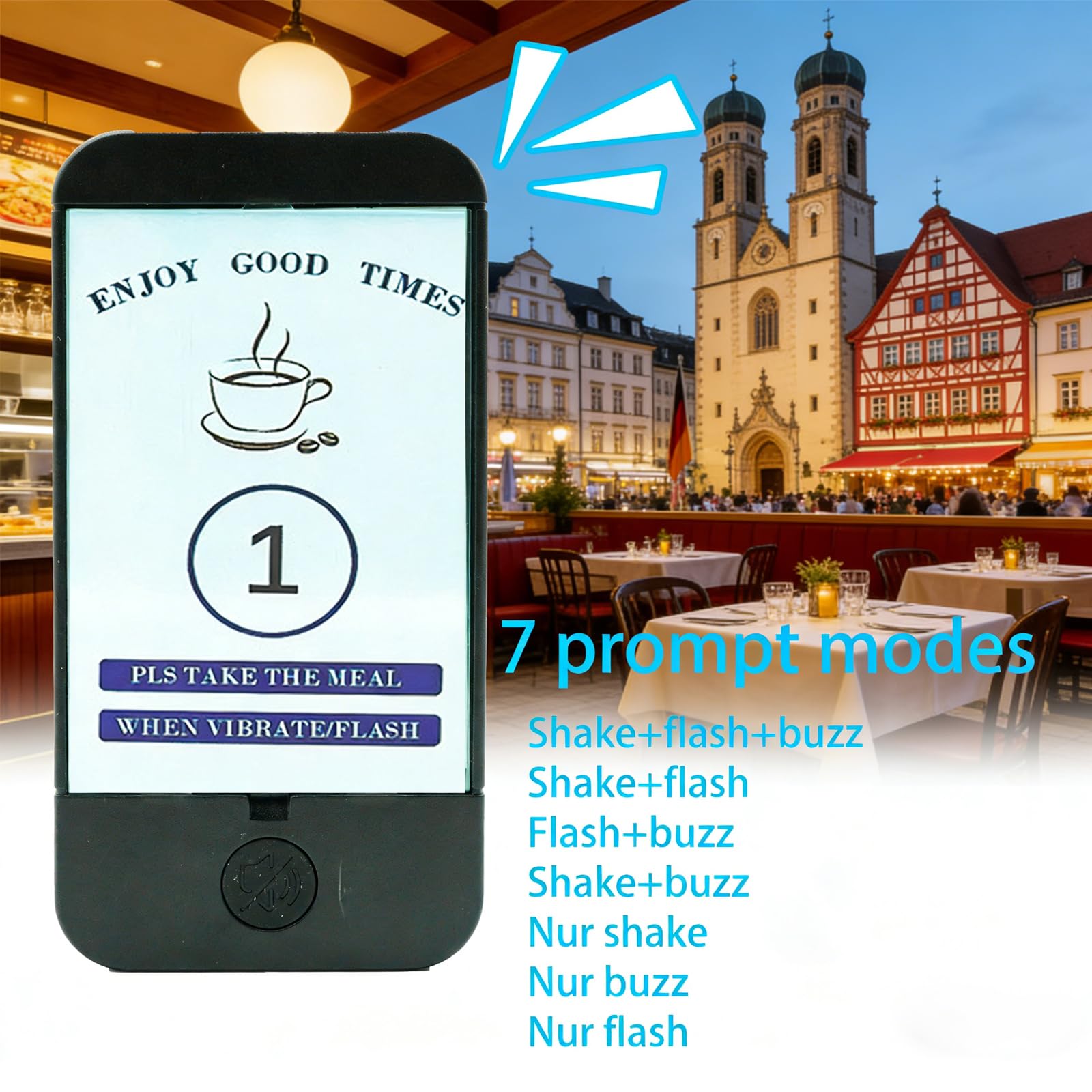 Sistema Di Chiamata Wireless WNKRUN Con 10 Cercapersone – Raggio 800 M, Per Ristoranti, Food Truck E Hotel
