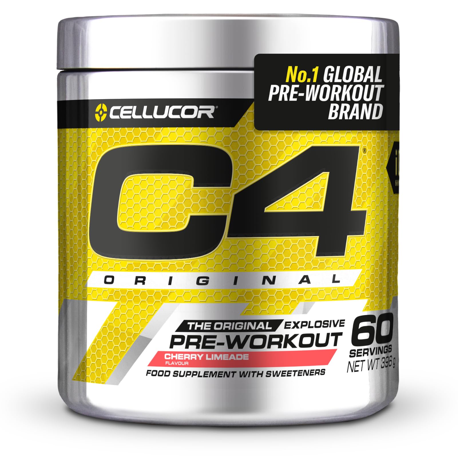 C4 Original Beta Alanine Sports Nutrition Bulk Pre Workout Powder for Men & Women | Best Pre-Workout Energy Drink Supplements | Creatine Monohydrate | Cherry Limeade | 60 Servings