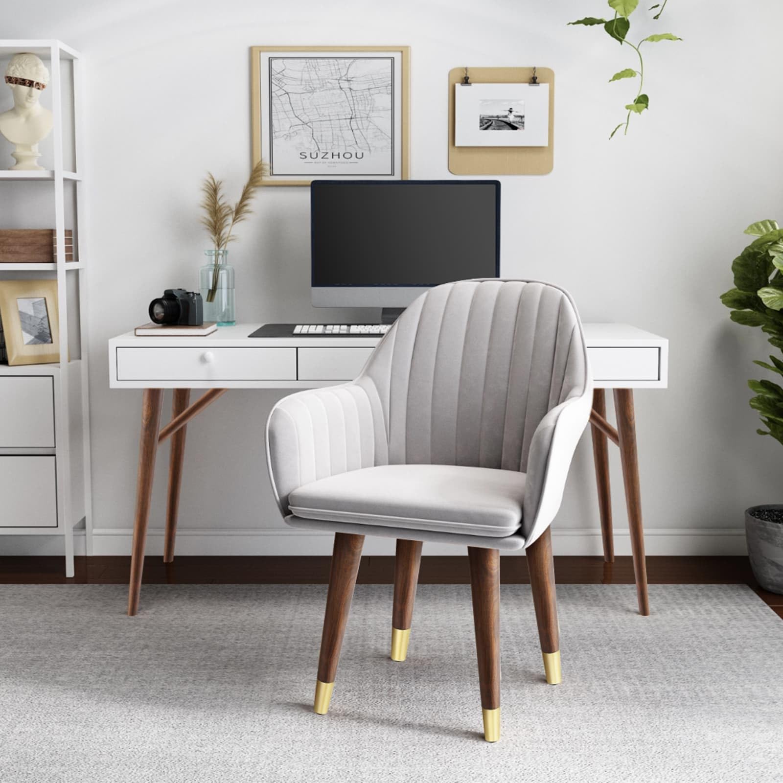 ALAMHI Wood Furniture Legs 16 inch - Coffee Table Legs - Mid Century Feet Replacement for Legs for Table - Coffee Table, Desk, Chair, Dresser, Ottoman, Cabinet, Bench Legs, Etc. Brown