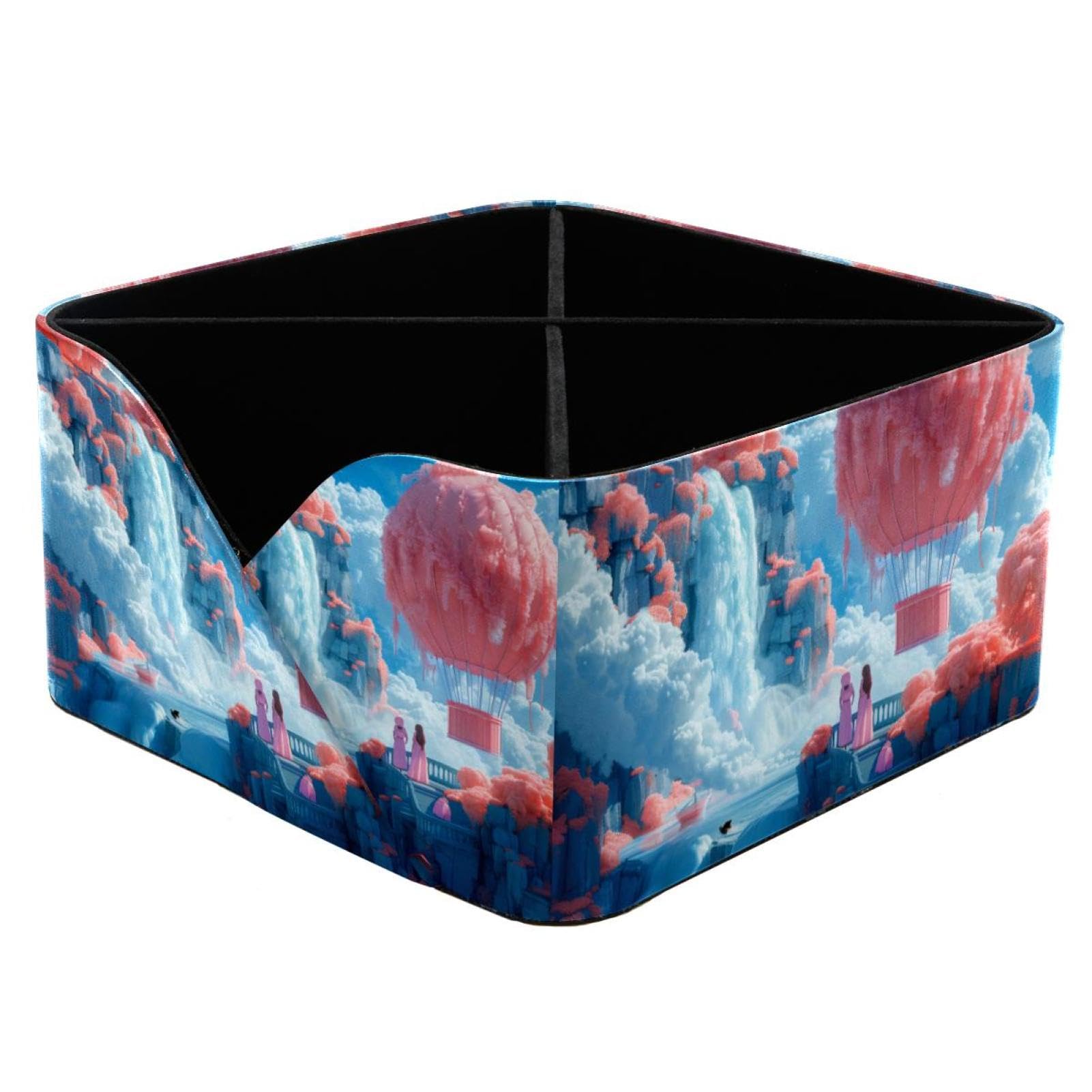 Porte-stylo rectangulaire rose et pot à crayons décoratif pour bureau