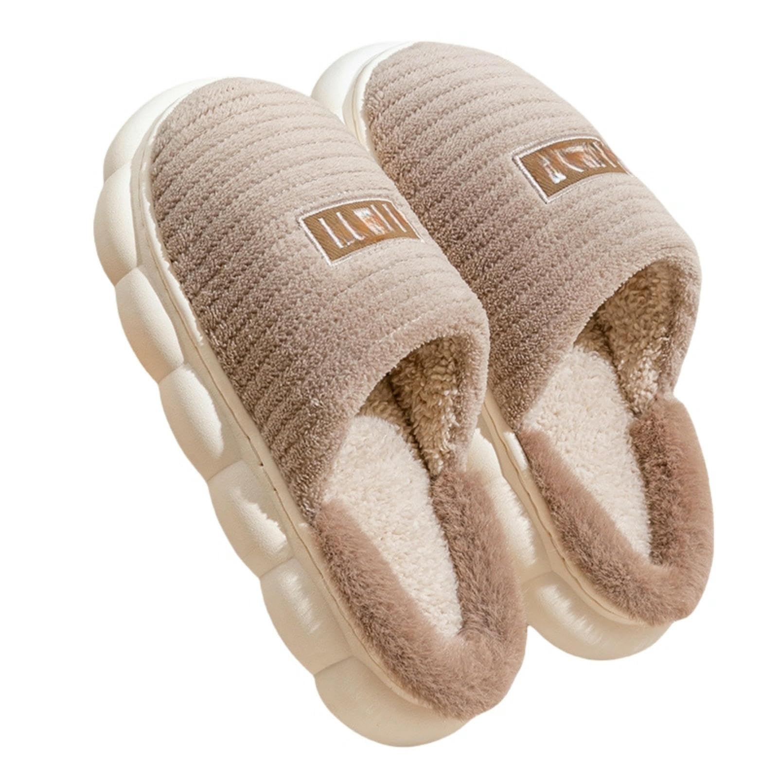 Pantofole Donna Pantofole di Cotone per Donne Primaverile Autunno Inverno Casa Non Slip Coppia Calda Inverno Uomini-azzurro-38-39