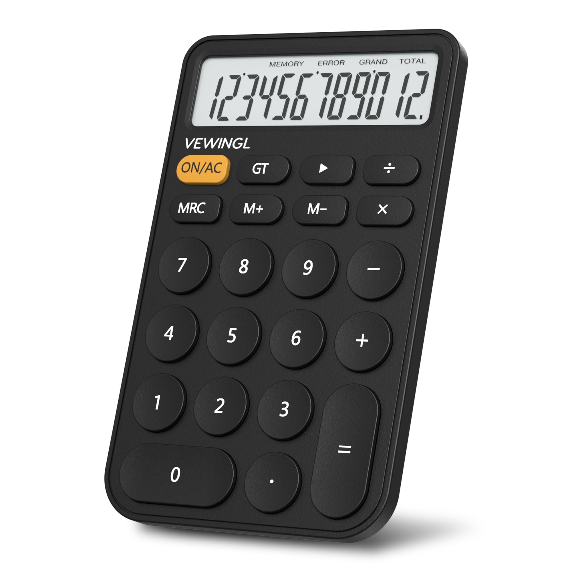 VEWINGL Calculatrice standard, grand écran à 12 chiffres, calculatrice de bureau avec gros boutons pour bureau, école, maison et entreprise
