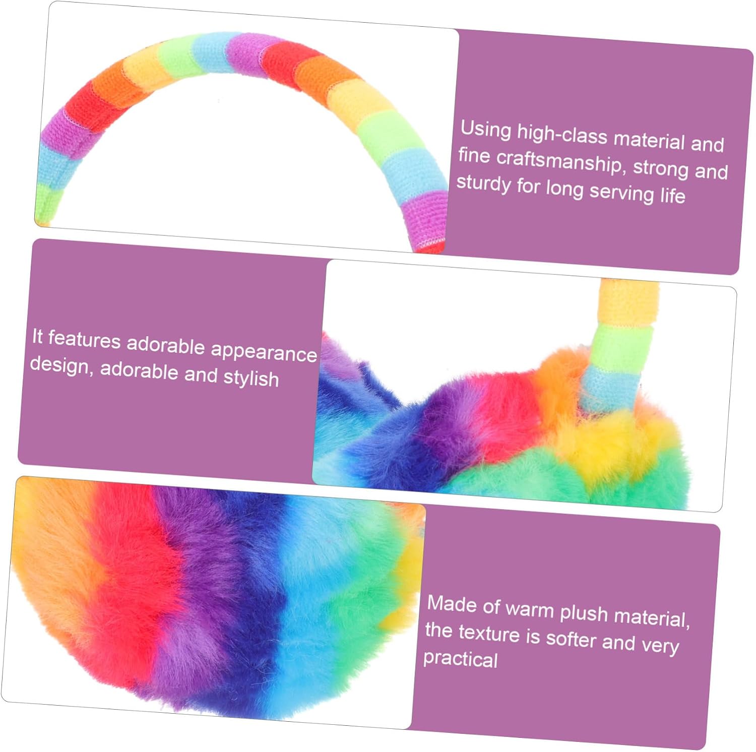 COLLBATH Bulk Boys and Girls Christmas Earmuffs Plush Knitted Ear Warmer Warming Ear Cover for Winter