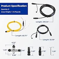 Vista 7 de Reemplazo para Garmin 010-11442-00 Kit de cables Nmea 2000 Kit de inicio con conectores en T