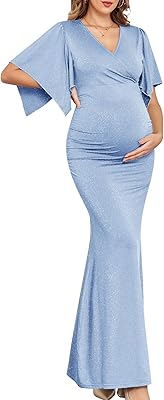 Vestido Maxi de Maternidad Elegante para Baby Shower