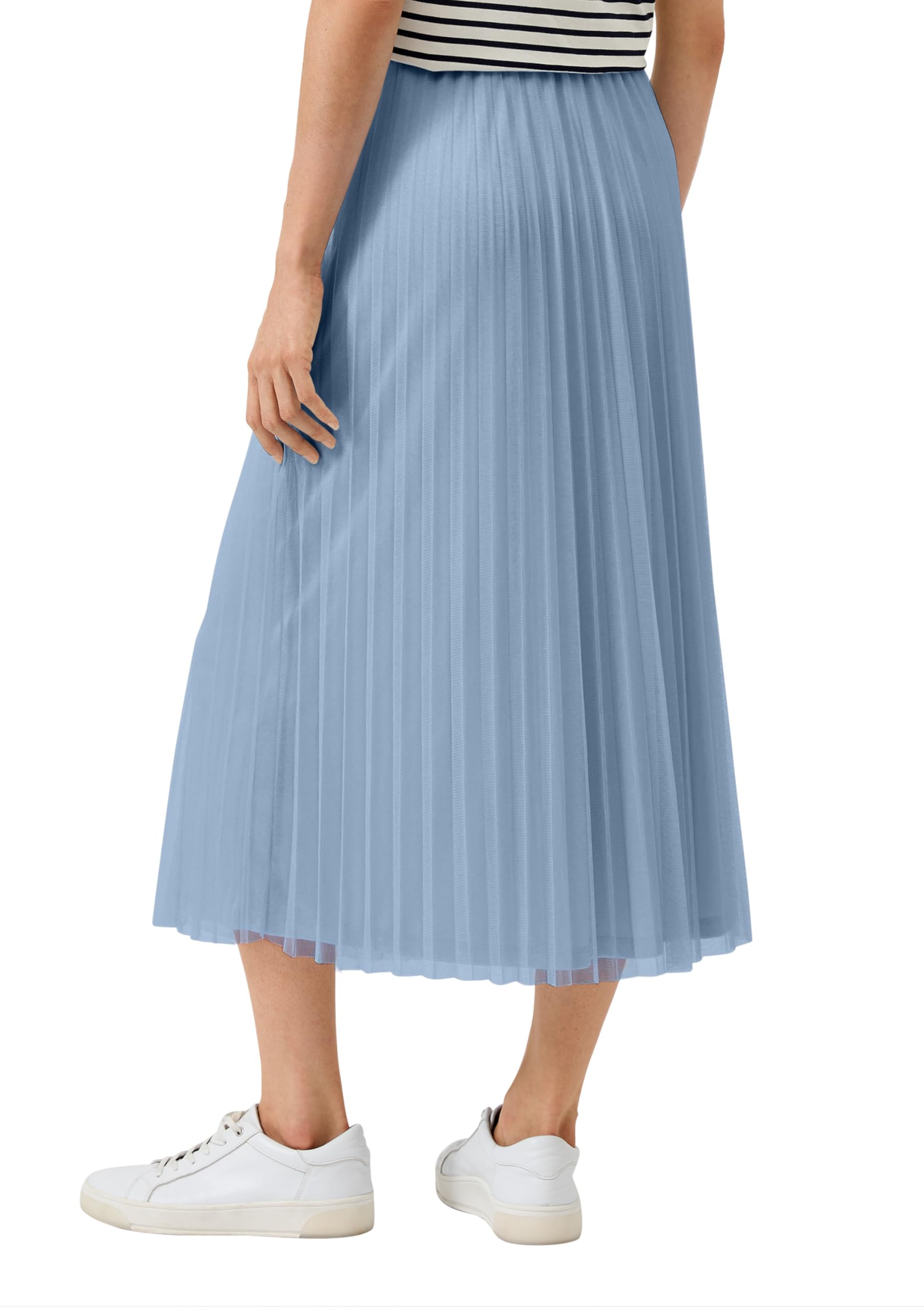 s.Oliver Jupe midi plissée en Maille avec Doublure en Jersey, 5104_Bleu Ciel, 50
