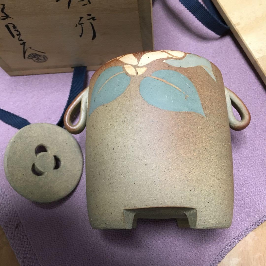 2411 香炉　風炉 茶道具 | 染付香炉「萩」(AH-241) 作家「本多亜弥」