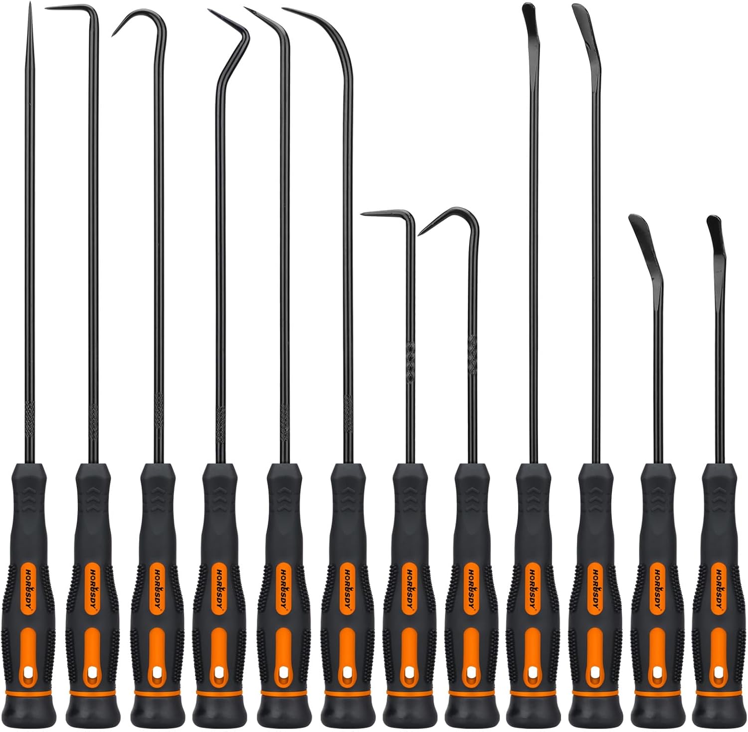 HORUSDY 12-Piece Precision Hook and Pick Set, Car Auto Oil Seal/O-Ring Seal Gasket Pick, Precision Hooks Puller Remover