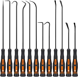 HORUSDY 12-Piece Precision Hook and Pick Set, Car Auto Oil Seal/O-Ring Seal Gasket Pick, Precision Hooks Puller Remover