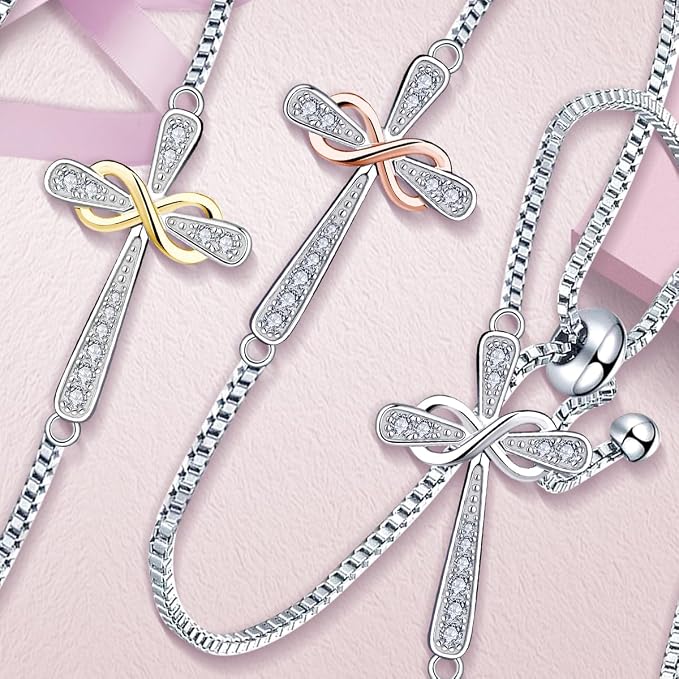 Bracciale Zancan in oro bianco con diamanti e croce