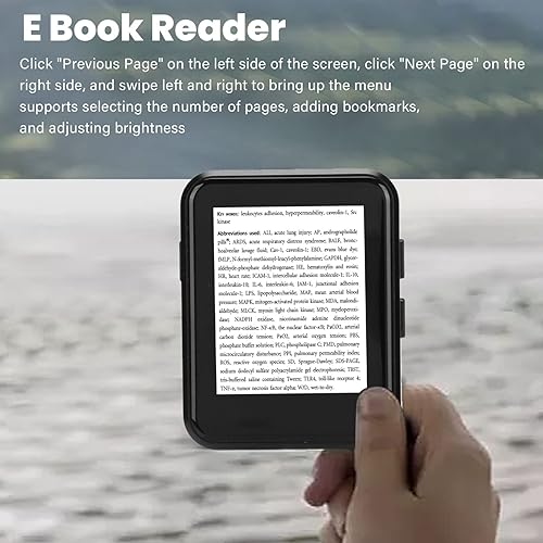 Miniatura 2 de Lector de libros electrónicos de 1.8 pulgadas, lector de libros electrónicos 2 en 1, reproductor MP3 MP4, pantalla táctil completa 5.0, radio FM sin