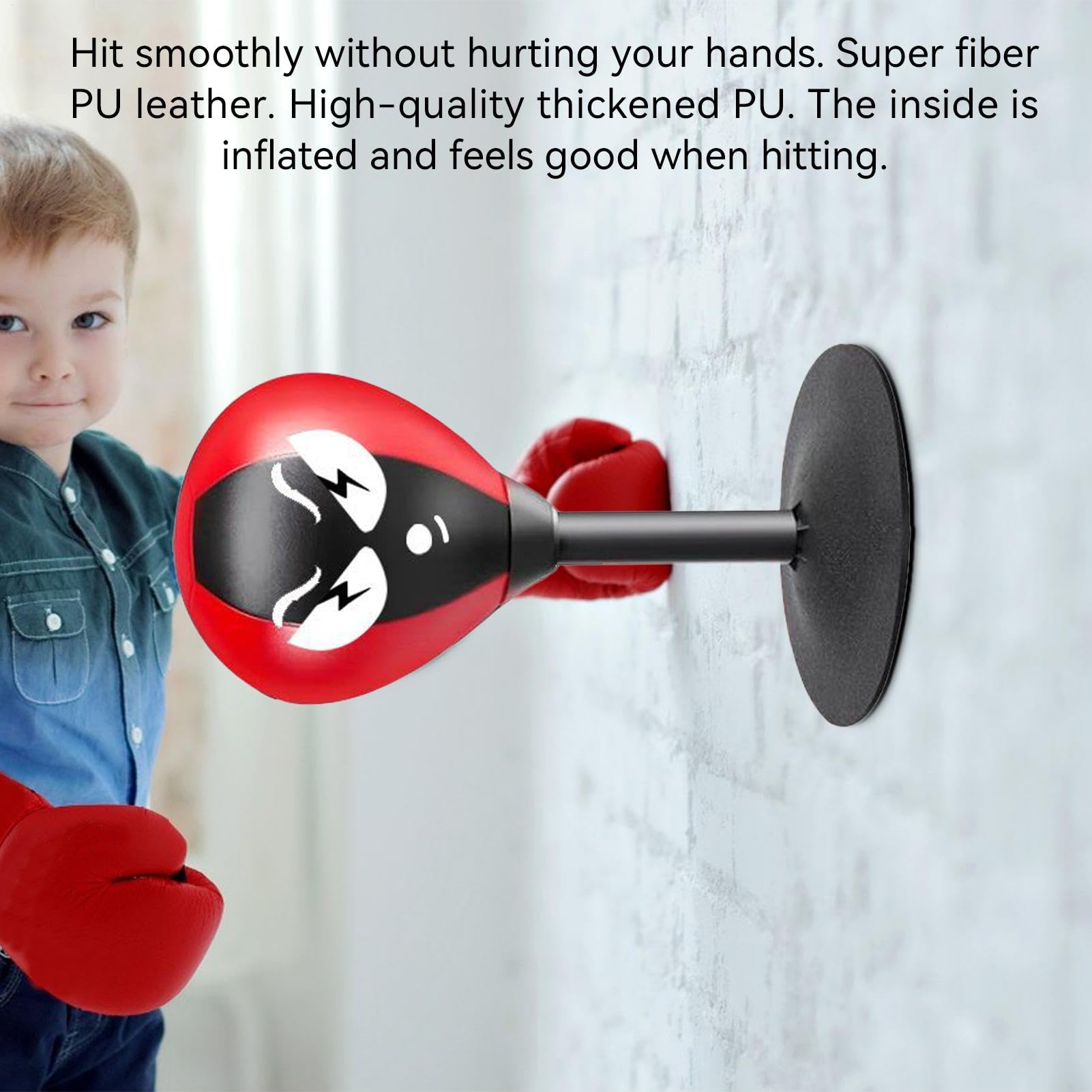 Punching ball - Tavolo da boxe, da desktop, con ventose, da boxe, per adulti, bambini