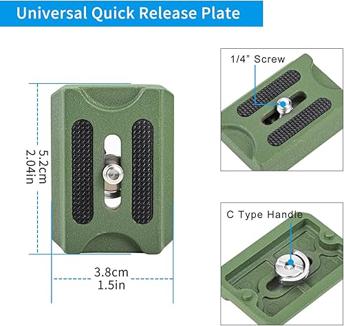 Miniatura 6 de Avella V1 - Trípode para cámara réflex digital (1.496 in), giro de 360 grados, diseño de ranura en forma de U, para cámara réflex digital Canon