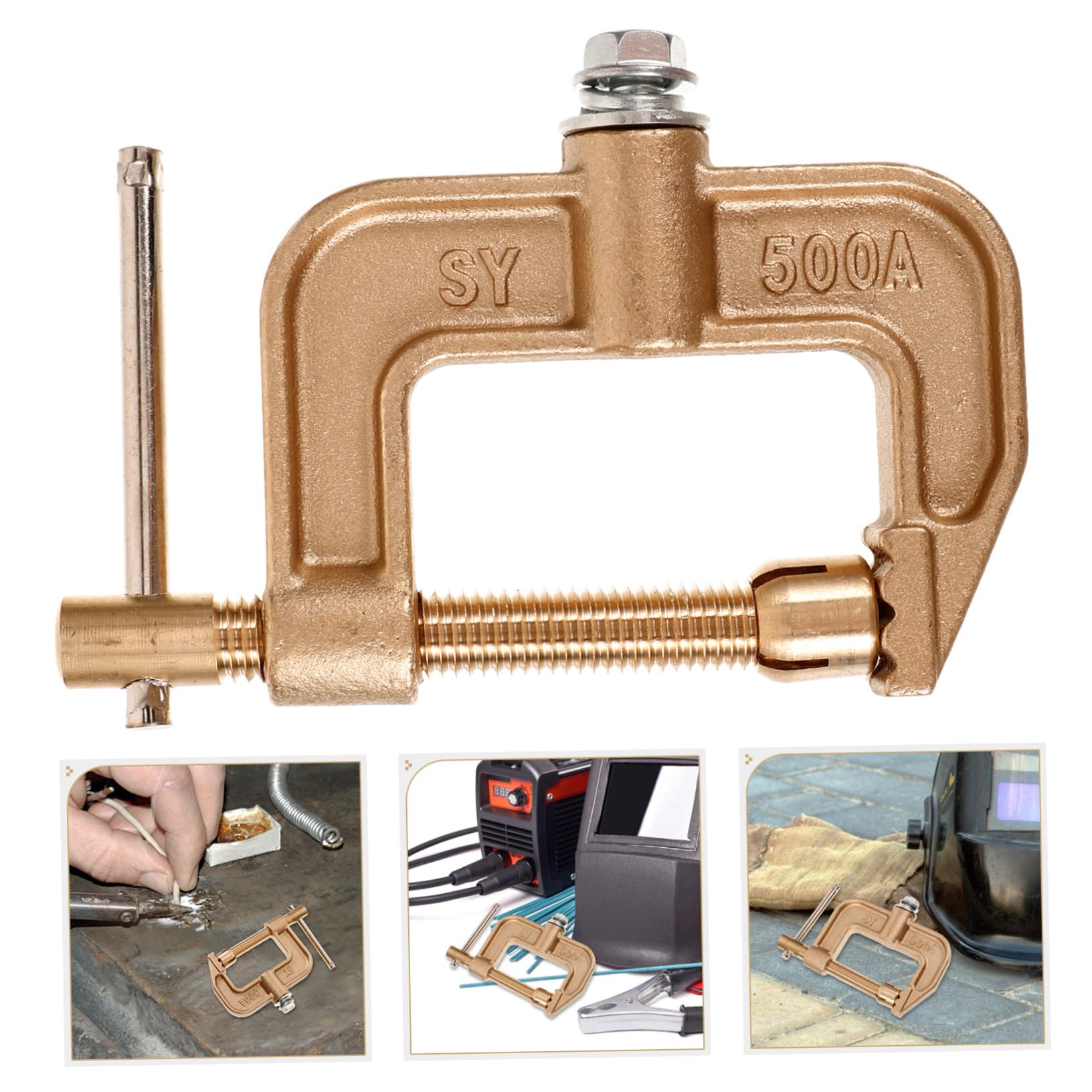 Lurrose 4 Pezzi Welding Ground Bramp saldatura regolabile pinze a pinza MORSETTO saldatrice morsetti per saldatore FORNICA DI WELD rame