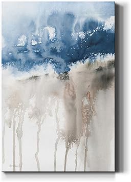 Blue and Beige Abstract Wall Art